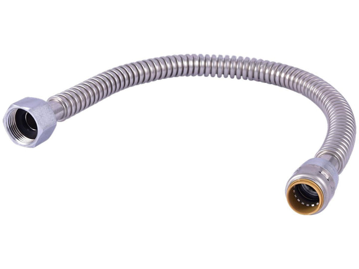 SharkBite 1 in. Push-to-Connect x 1 in. FIP x 24 in. Corrugated Stainless Steel Water Softener Connector (2-Pack)