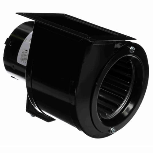 Fasco A166 blower motor - label view (Type: Shaded Pole; Voltage: 115V)