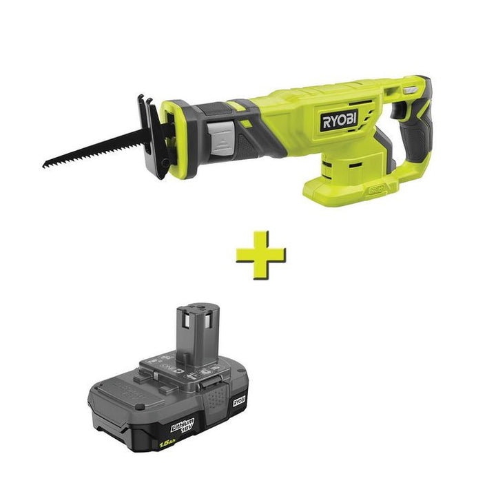 18-Volt ONE+ Cordless Reciprocating Saw with 1.5 Ah Compact Lithium-Ion Battery