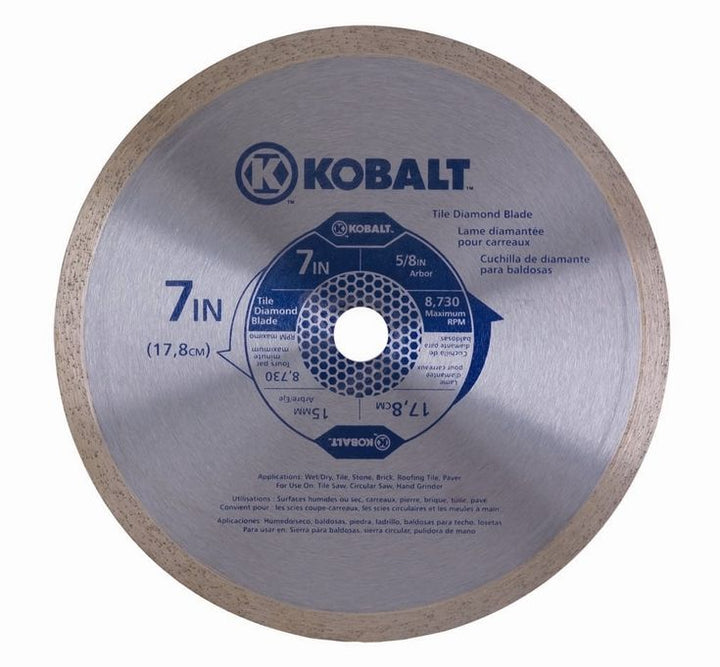 Kobalt 7-in Wet/Dry Continuous Diamond Saw Blade