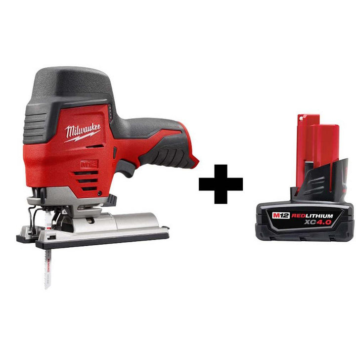 M12 12-Volt Lithium-Ion Cordless Jig Saw with 4.0 Ah Battery - Super Arbor