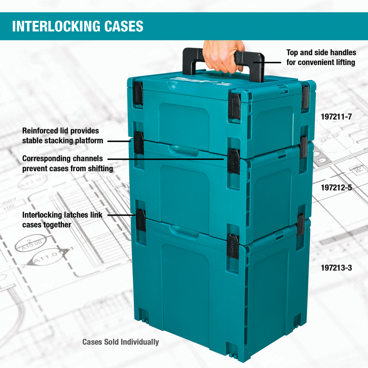 Makita 15.5 in. Small Interlocking Tool Box (MAKPAC)