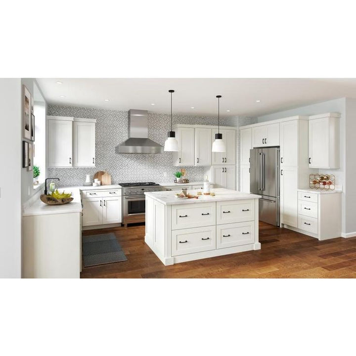 allen + roth Aveley 15-in W x 18.125-in H x 12-in D Linen Maple Door Wall Semi-Custom Cabinet