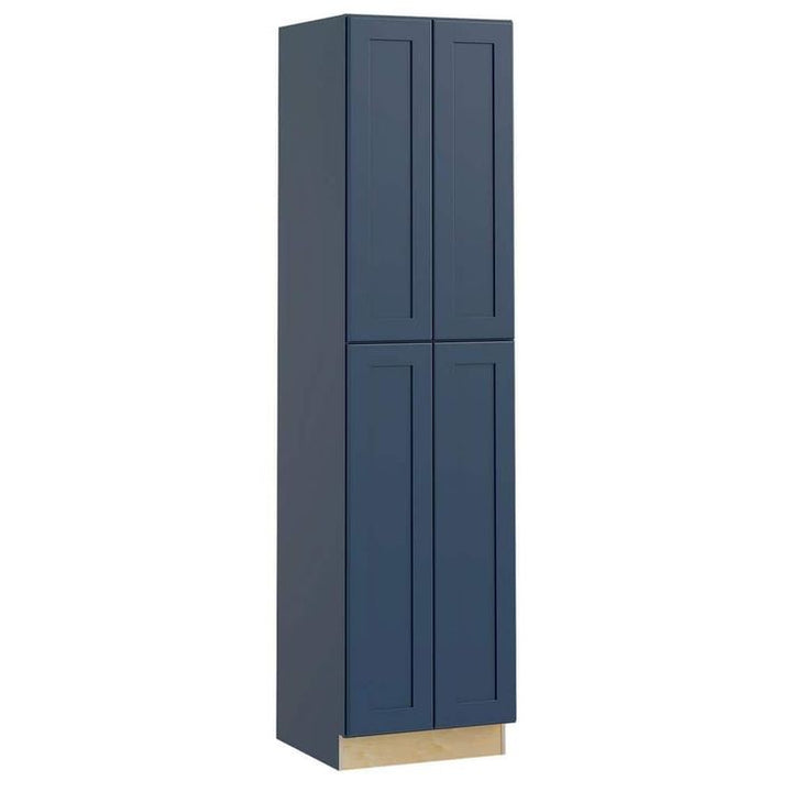 Home Decorators Collection Newport 24 in. W x 24 in. D x 96 in. H Assembled Plywood Pantry Kitchen Cabinet in Mythic Blue with Soft Close