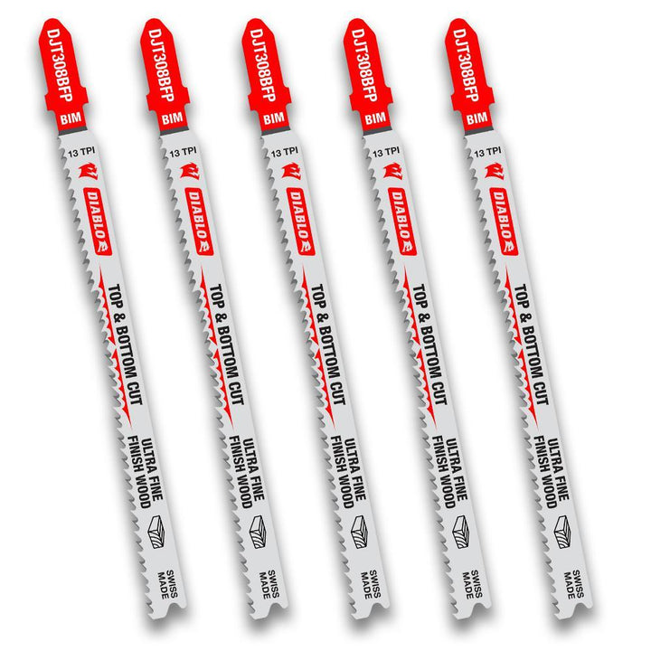 4-1/2 in. x 12 TPI Ultra Fine Finish Bi-Metal Jigsaw Blade (5-Pack) - Super Arbor