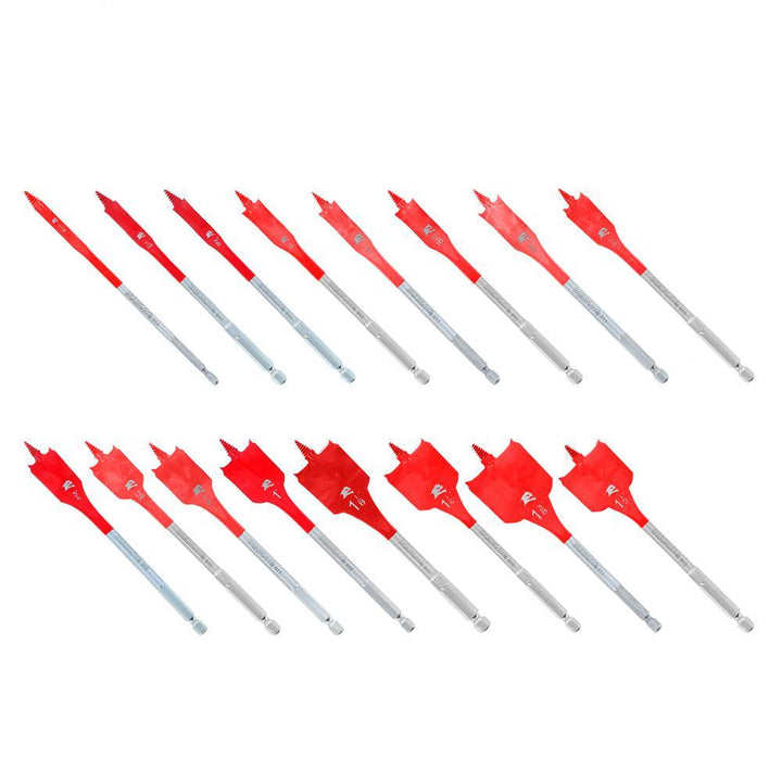 16-Piece SPEEDemon High Speed Steel Spade Bit Set with Pouch - Super Arbor