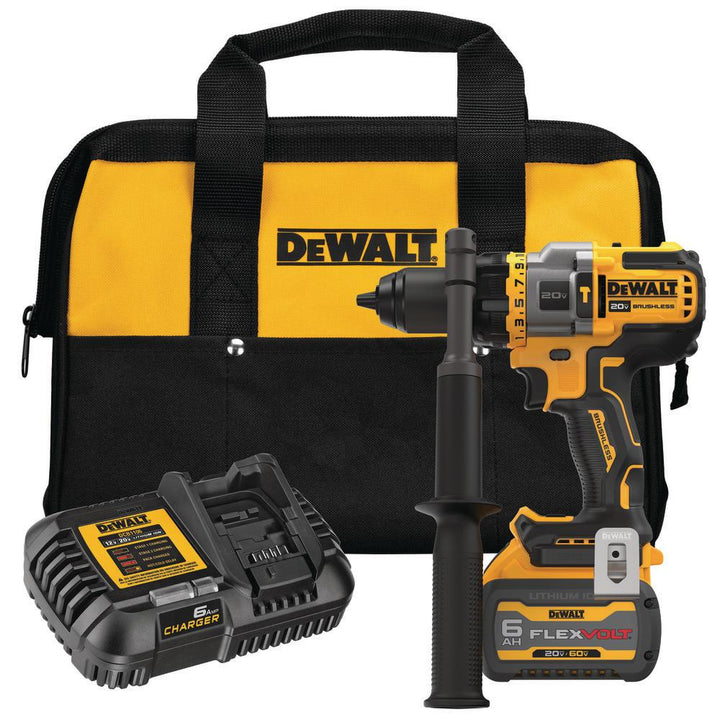 20-Volt MAX Cordless Brushless 1/2 in. Hammer Drill/Driver with FLEXVOLT ADVANTAGE Kit with (1) FLEXVOLT 6.0Ah Battery - Super Arbor