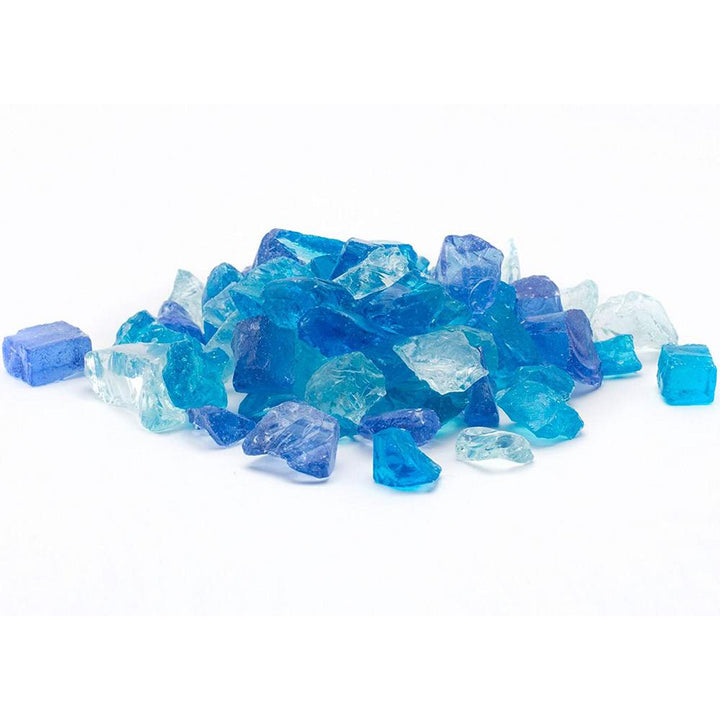 Margo Garden Products 1/2 in. 25 lb. Medium Blue Hawaii Landscape Fire Glass - Super Arbor
