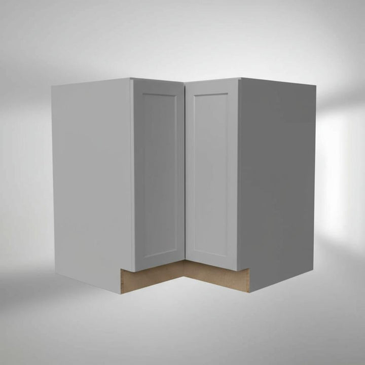 Hampton Bay Designer Series Melvern Lazy Susan Corner Base Kitchen Cabinet in Heron Gray