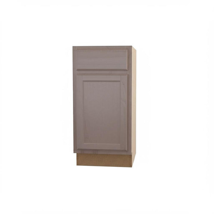 Hampton Bay 15 in. W x 24 in. D x 34.5 in. H Assembled Base Kitchen Cabinet in Unfinished with Recessed Panel
