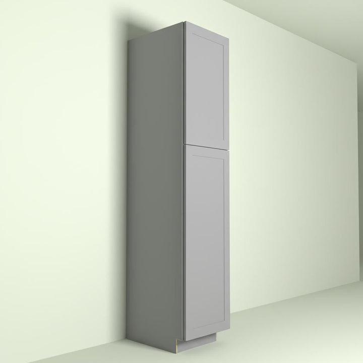 Hampton Bay Cambridge Gray Shaker Pantry Cabinet with Adjustable Shelves