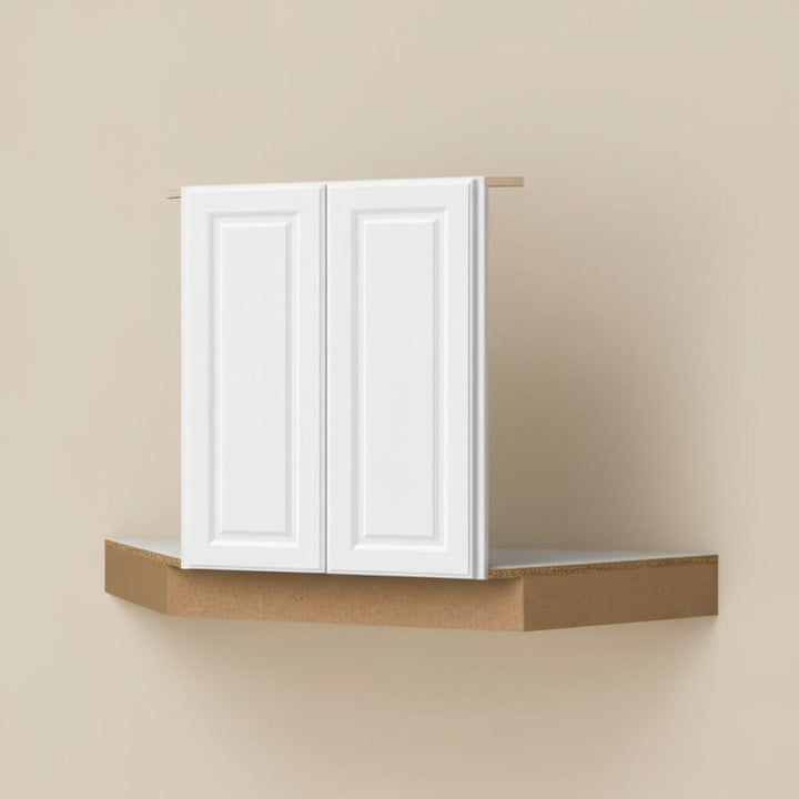 Hampton Bay Designer Series Elgin Corner Sink Base Kitchen Cabinet in White