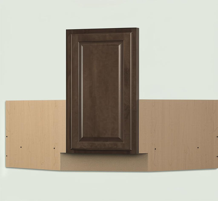 Hampton Bay Hampton 36 in. Ready-to-Assemble Corner Sink Base Kitchen Cabinet in Cognac