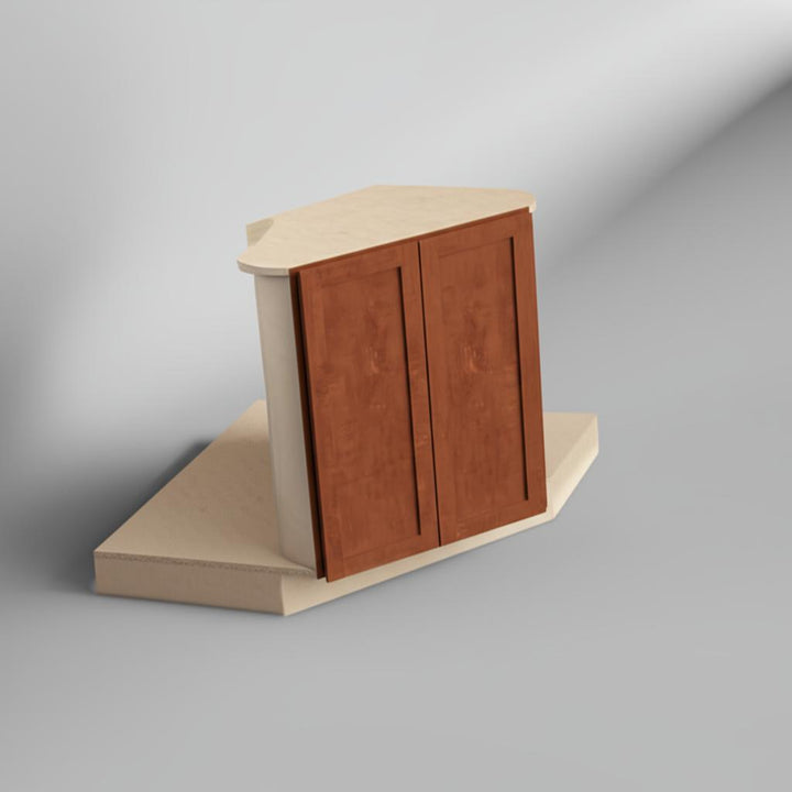 Hampton Bay Designer Series Soleste Corner Sink Base Kitchen Cabinet in Spice