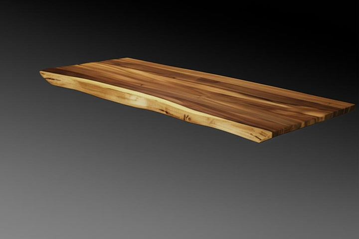 Hampton Bay 6 ft. Saman Solid Wood Butcher Block Countertop with Live Edge