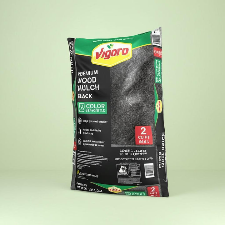 Vigoro 2 cu. ft. Premium Black Wood Shredded Bagged Mulch