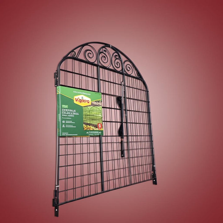 Vigoro Rockdale 43.8 in. Black Steel Fence Panel (3-Pack) – Powder-Coated, No-Dig, Rust Resistant