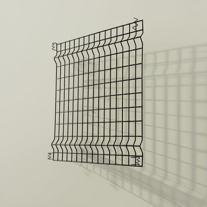 Vigoro 31 in. H x 36 in. W Multi-Purpose No-Dig Black Metal Fence Panel
