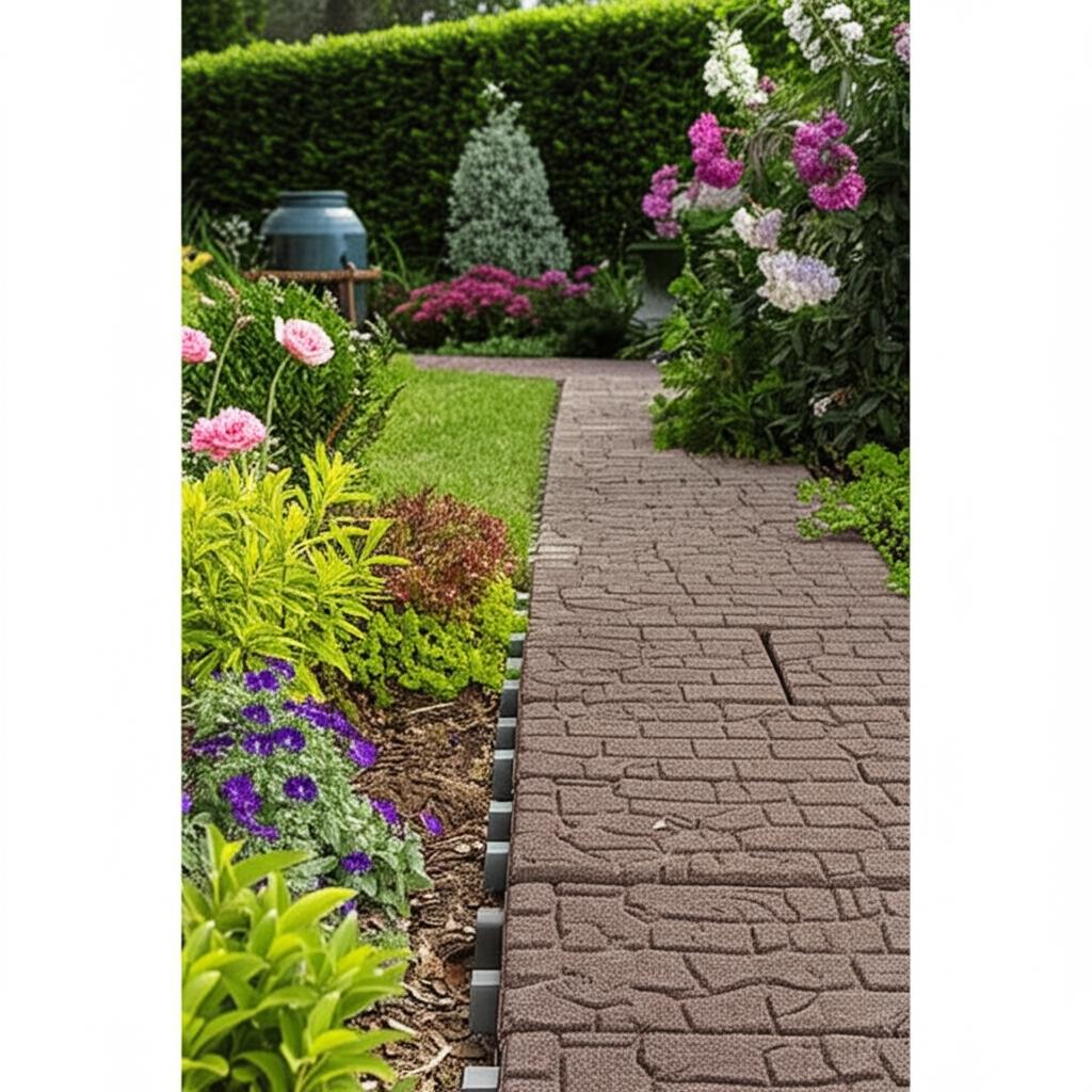 Vigoro 24 in. x 12 in. x 5/8 in. Brown Interlocking Dual-Sided Rubber Paver (9-Pack)