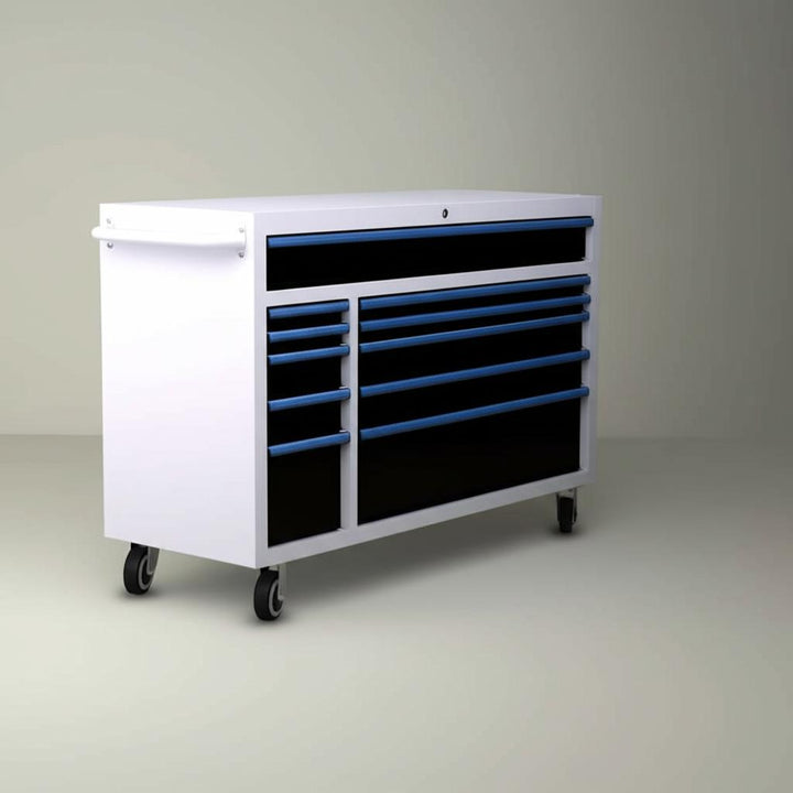 Husky Limited Edition 52 in. 11-Drawer White Rolling Tool Cabinet