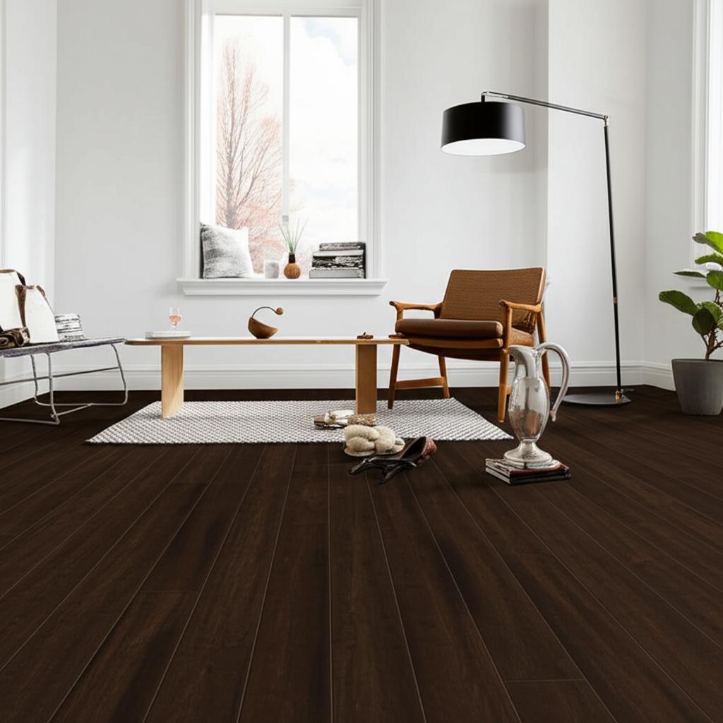 Home Decorators Collection Hand-Scraped Strand Woven Brown Solid Bamboo Flooring