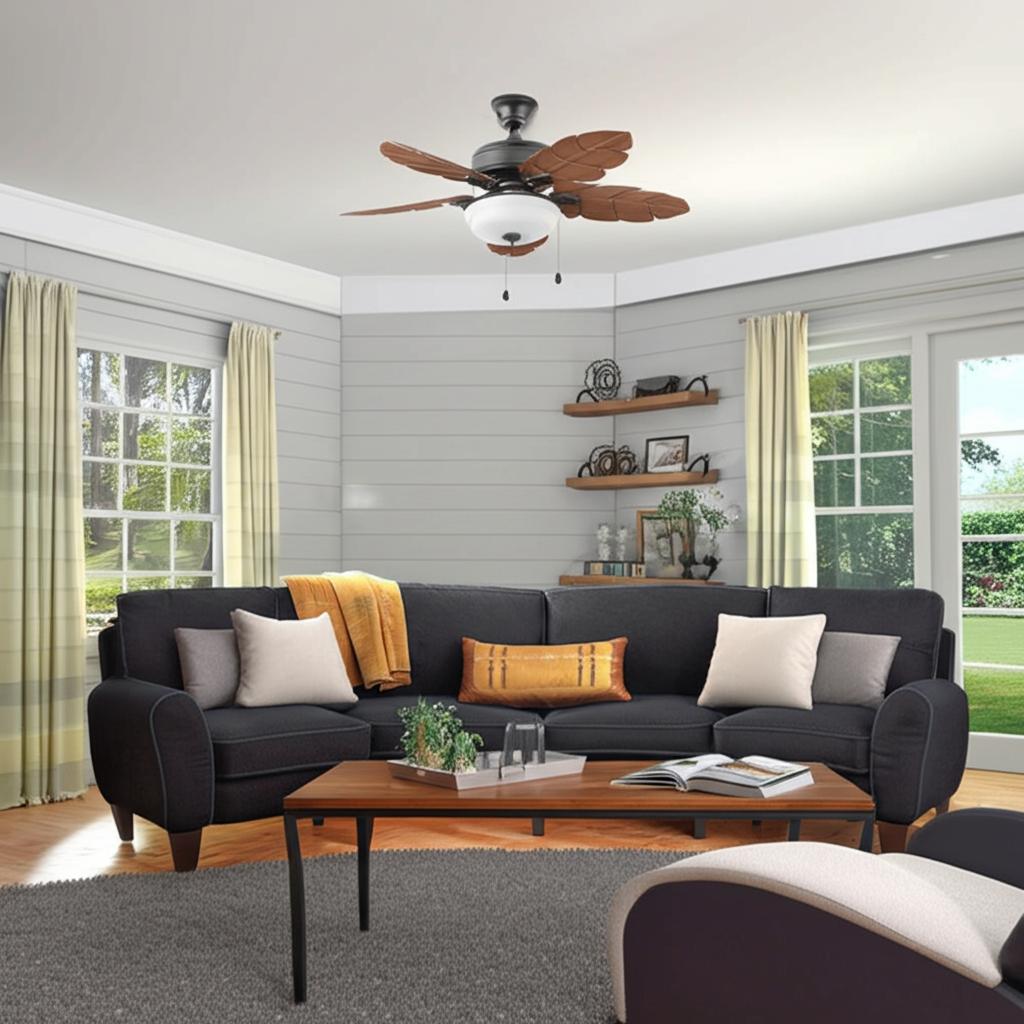 Home Decorators Collection Palm Cove 44-inch Outdoor Ceiling Fan with LED Light Kit