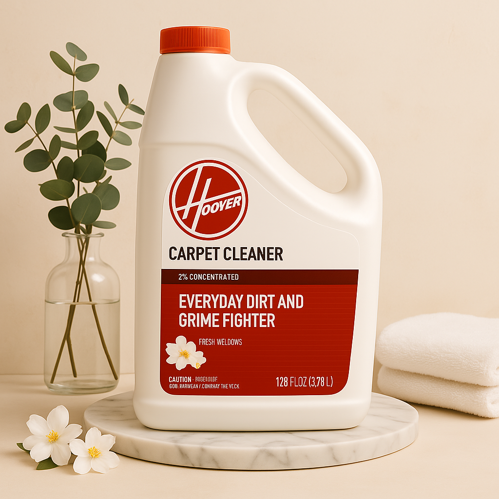 HOOVER 128 oz. Renewal Carpet Cleaner Solution, Fresh Meadows Scent, 2X Concentrated
