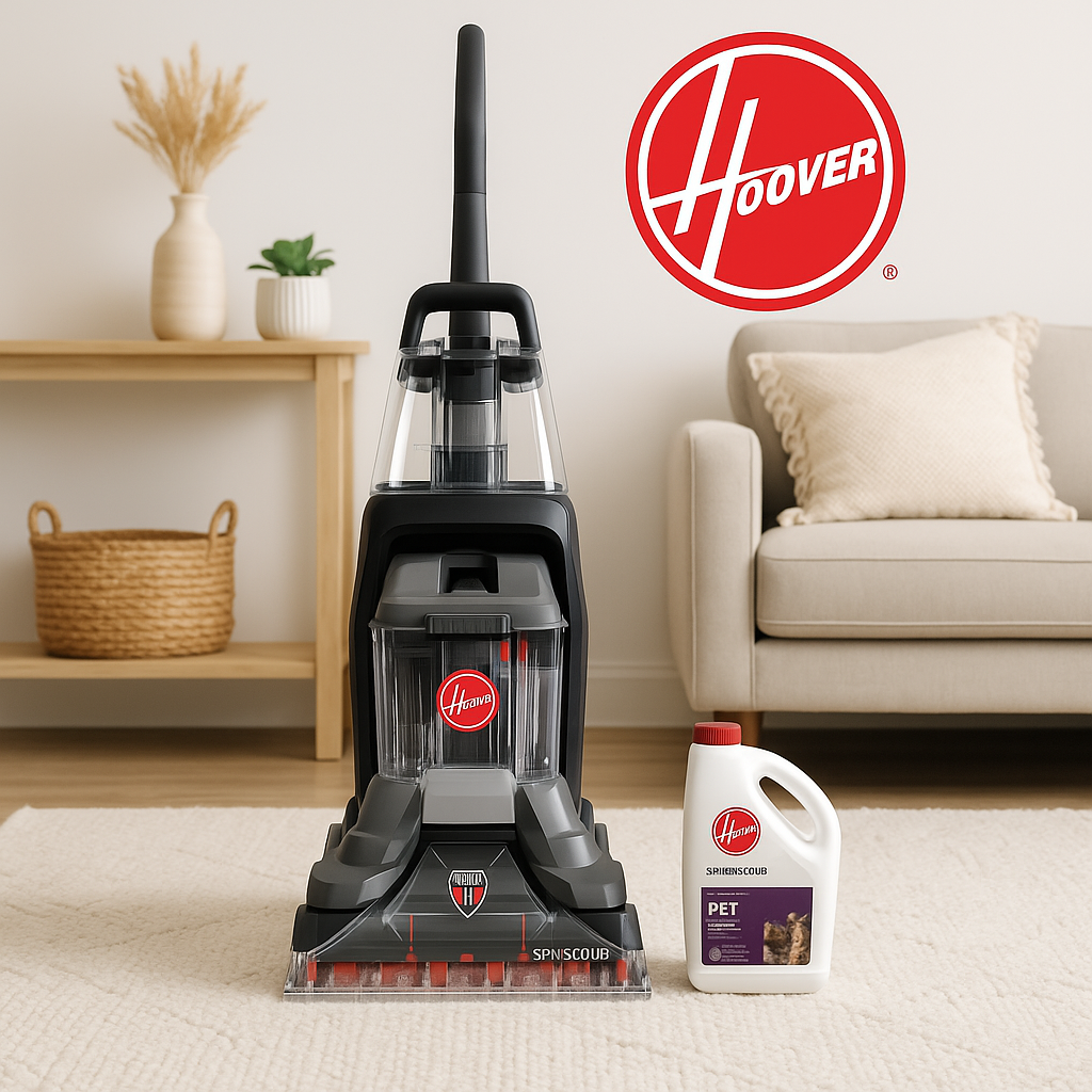 HOOVER Turbo Scrub XL Corded Upright Carpet Cleaner with 128 Oz Pet Solution Bundle