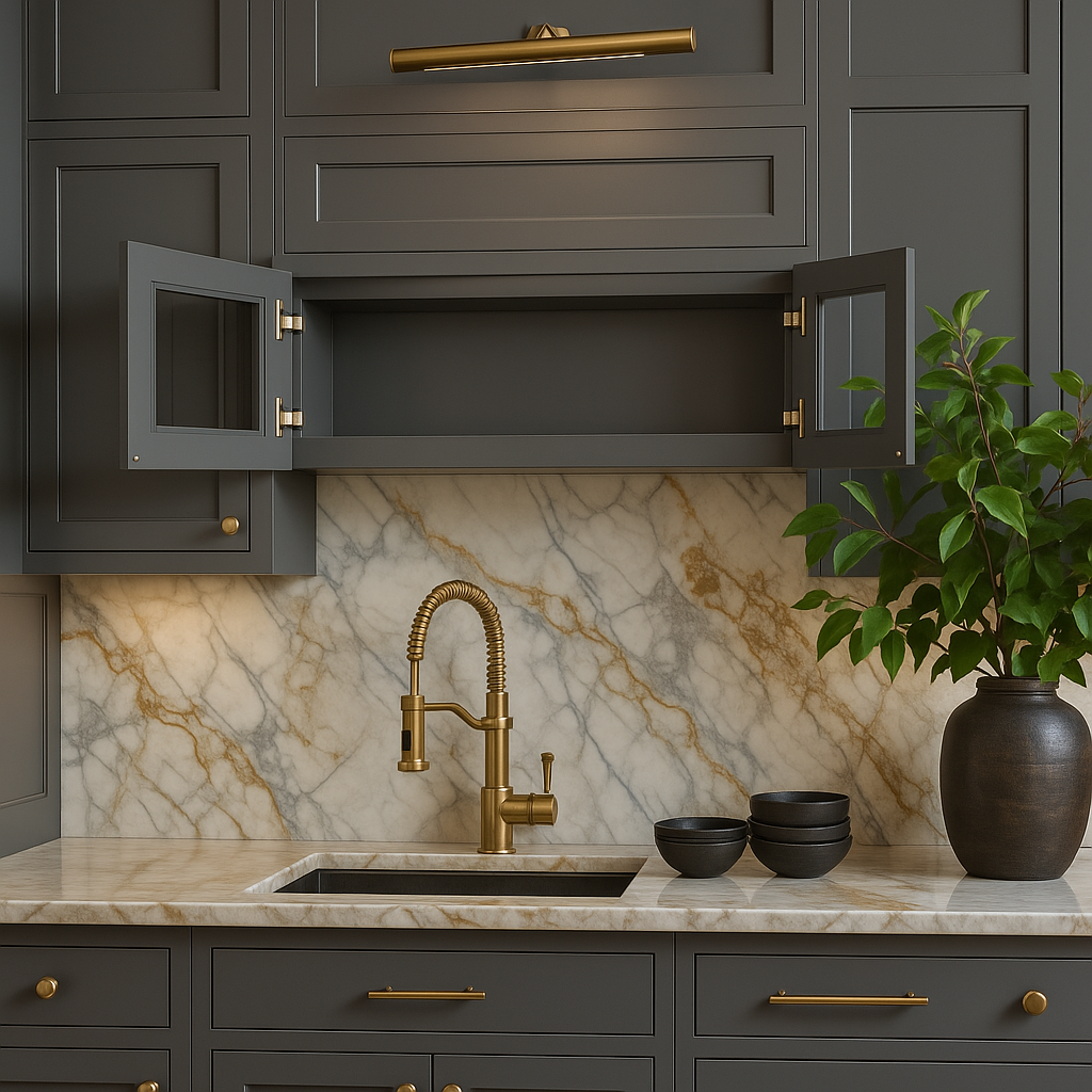 HOMEIBRO 36 in. W x 12 in. D x 12 in. H Shaker Gray Plywood Wall Kitchen Cabinet with 2 Doors