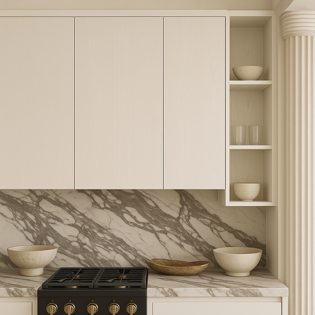 Cambridge Radiance 9 in. W x 12 in. D x 30 in. H Ready-to-Assemble Slab Wall Kitchen Cabinet in Light Oak