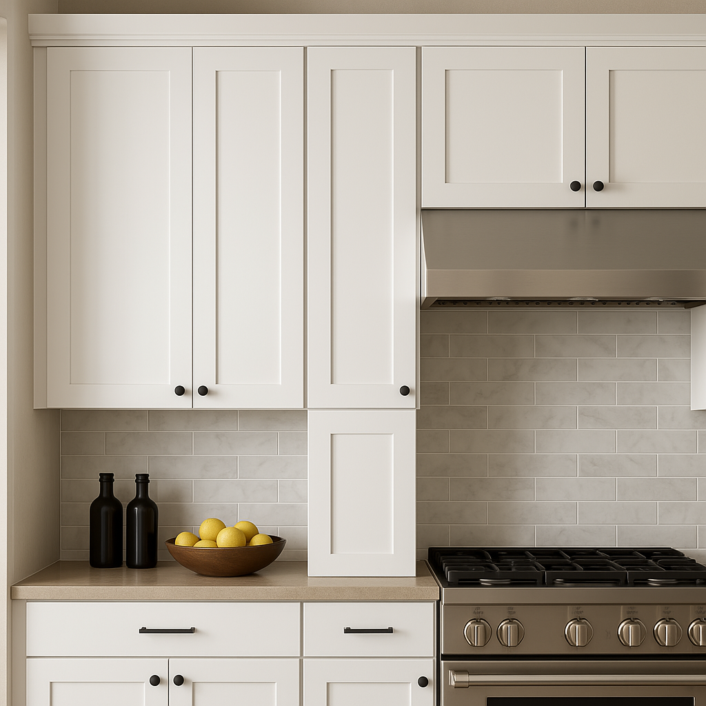 Hampton Bay Avondale Shaker Wall Kitchen Cabinet, Alpine White, 9 in. W x 12 in. D x 36 in. H