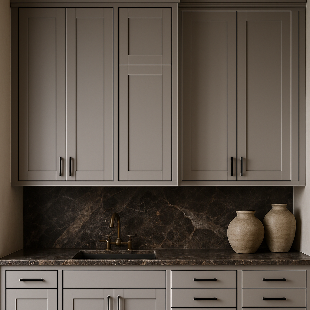 MILL'S PRIDE Richmond Vesuvius Gray Plywood Shaker Wall Kitchen Cabinet 12 in W x 12 in D x 36 in H