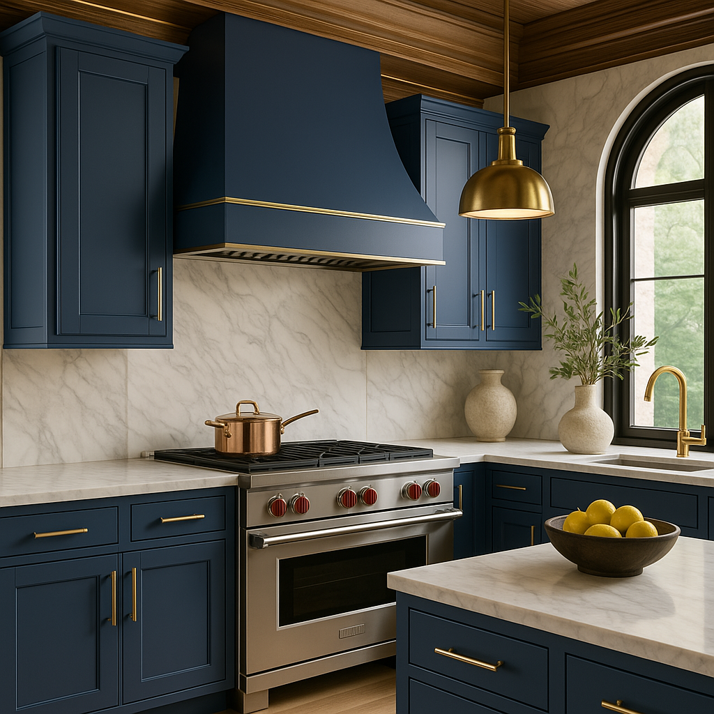 MILL'S PRIDE Richmond Valencia Blue Plywood Shaker Wall Kitchen Cabinet - 12" W x 12" D x 30" H