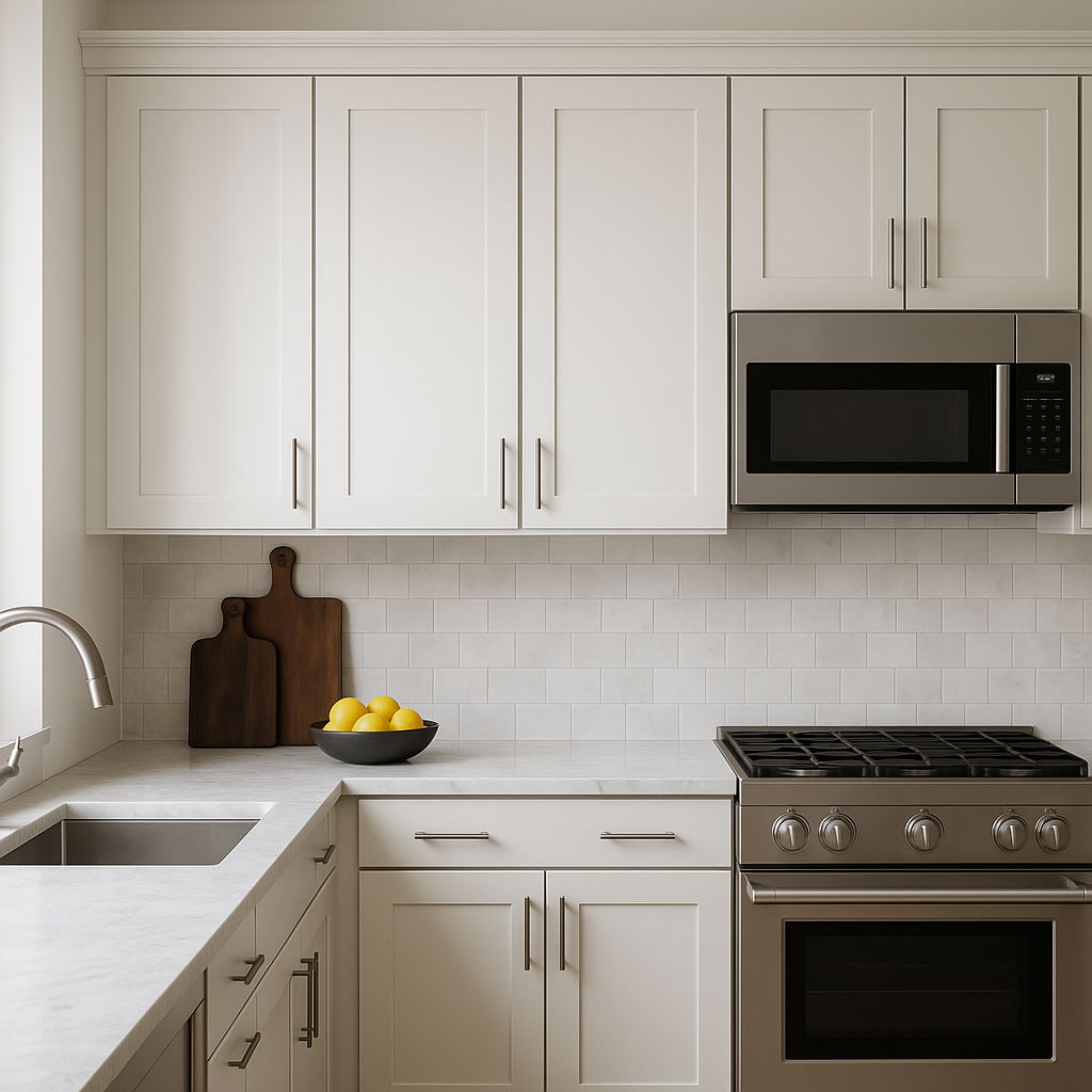 Hampton Bay Avondale Shaker Wall Kitchen Cabinet, 18 in. W x 12 in. D x 42 in. H, Alpine White