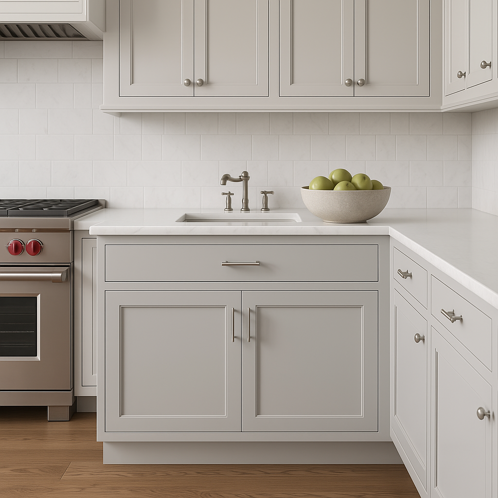 Hampton Bay Avondale 36-inch Dove Gray Shaker Base Kitchen Cabinet