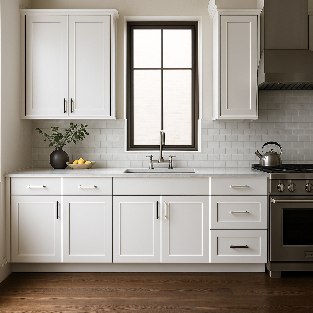 Hampton Bay Avondale 30" Alpine White Sink Base Cabinet - Ready to Assemble