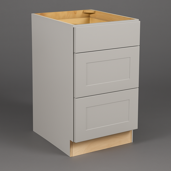Hampton Bay Avondale Shaker Drawer Base Kitchen Cabinet in Dove Gray