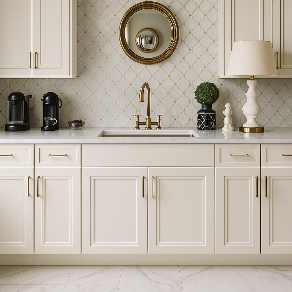 Hampton Bay Avondale Shaker Sink Base Kitchen Cabinet, Antique White