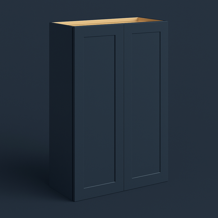 Hampton Bay Avondale Ink Blue Shaker Wall Kitchen Cabinet - 30x12x42