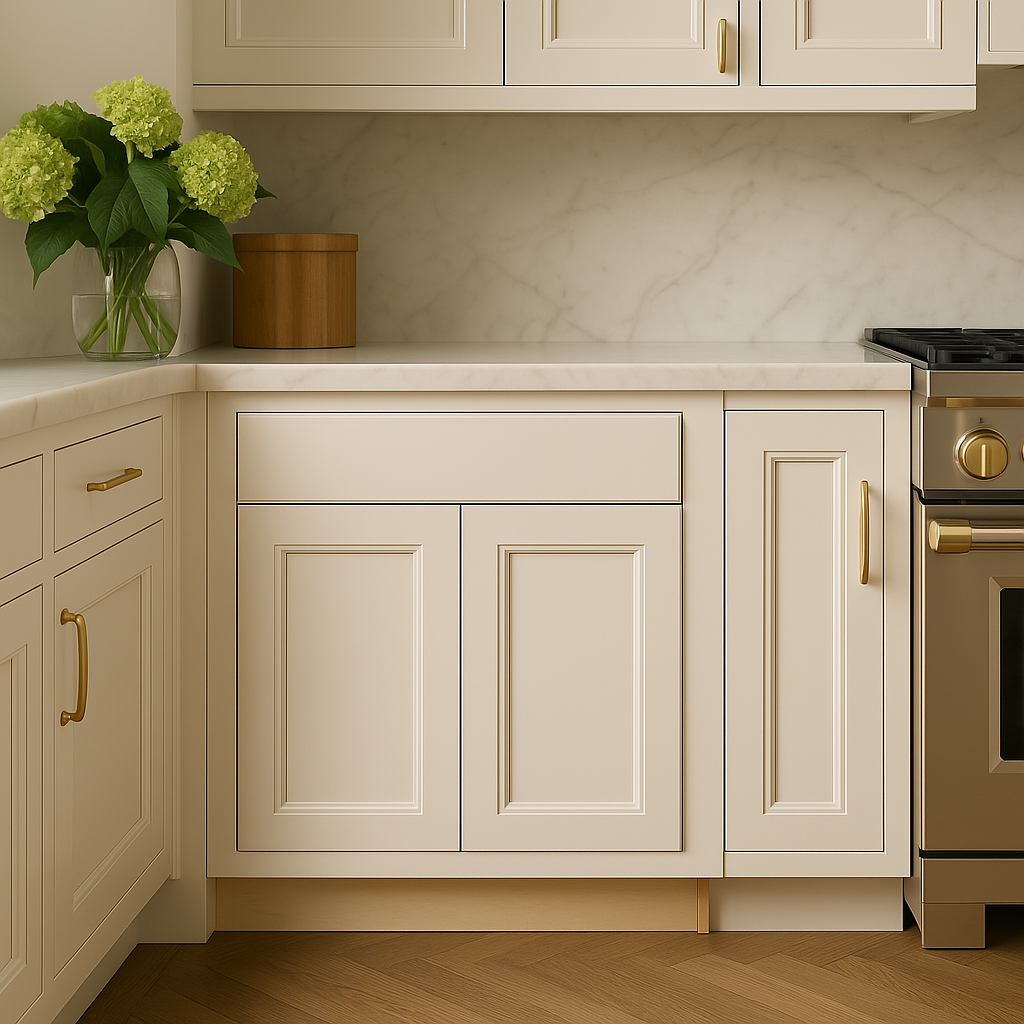 Hampton Bay Avondale 30-inch Shaker Base Kitchen Cabinet in Antique White