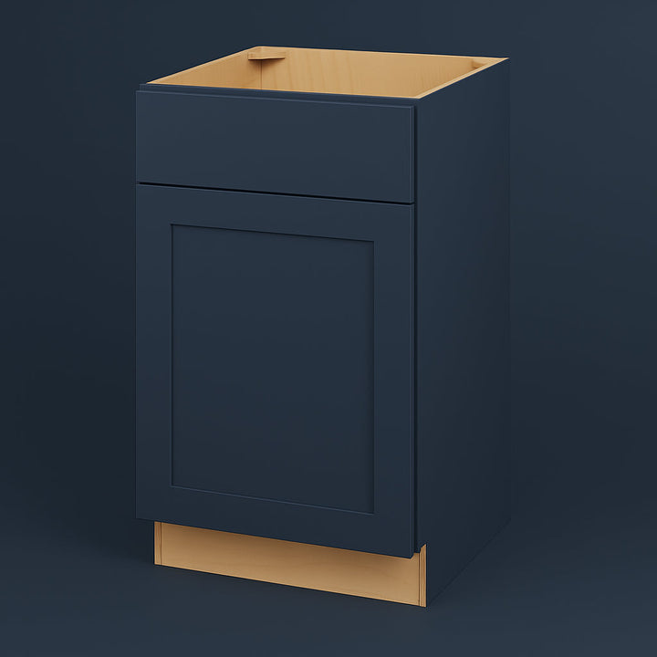 Hampton Bay Avondale Ready to Assemble Plywood Shaker Base Kitchen Cabinet in Ink Blue