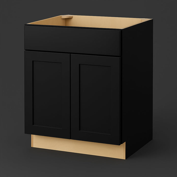 Hampton Bay Avondale 33" Shaker Sink Base Cabinet in Raven Black