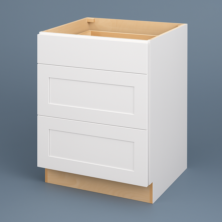 Hampton Bay Avondale 24 in. Shaker Drawer Base Cabinet in Alpine White