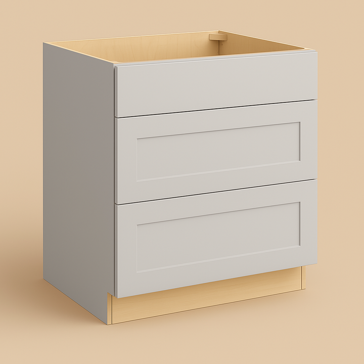 Hampton Bay Avondale 36-inch Dove Gray Shaker Drawer Base Cabinet