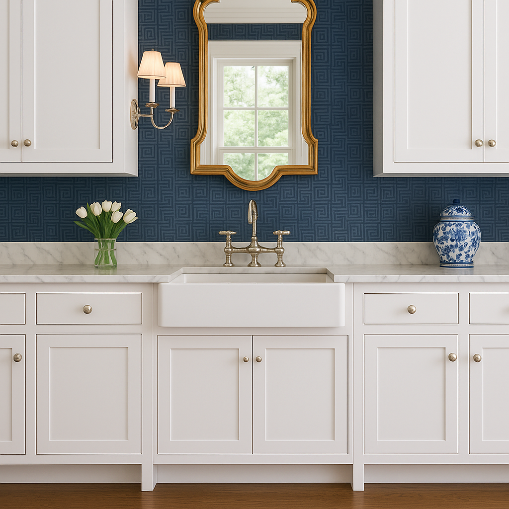 HOMEIBRO White Painted Shaker Style Farm Sink Base Cabinet, 36 in. W x 34.5 in. H x 24 in. D