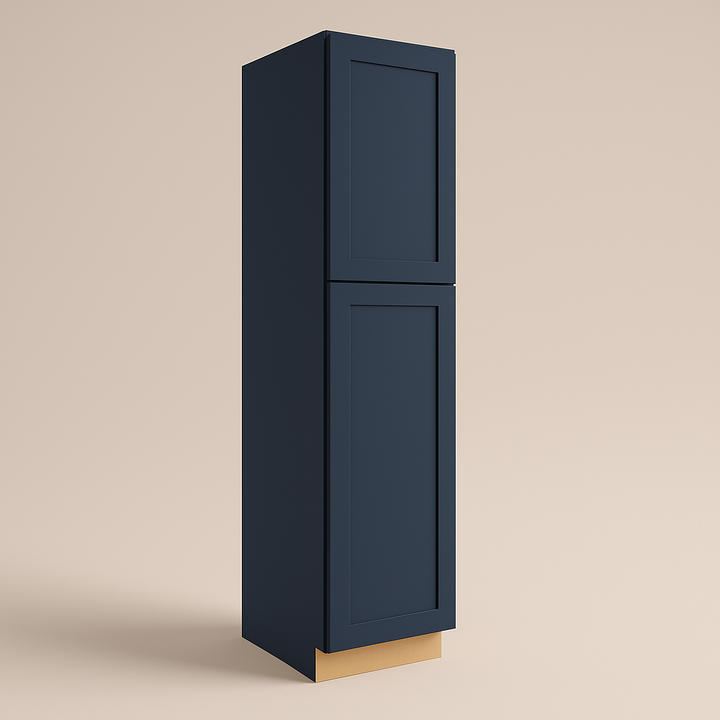 Hampton Bay Avondale Ink Blue Shaker Pantry Cabinet - 18" W x 24" D x 90" H