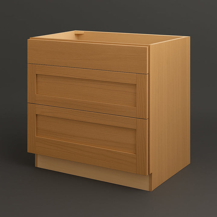 Hampton Bay Avondale 36 in. Ready to Assemble Plywood Shaker Drawer Base Kitchen Cabinet in White Oak