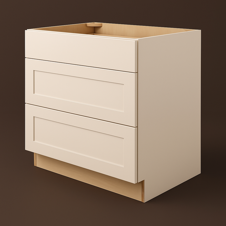 Hampton Bay Avondale 36 in. Ready to Assemble Plywood Shaker Drawer Base Kitchen Cabinet in Antique White