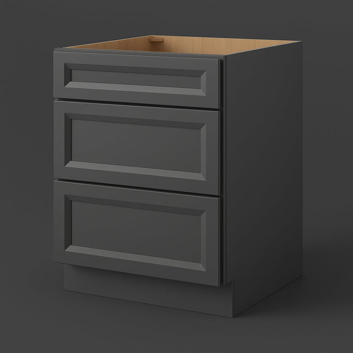 PELHAM & WHITE Keyport Shaker 30 in. Charcoal Plywood Drawer Base Kitchen Cabinet