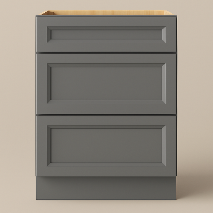 PELHAM & WHITE Keyport Shaker Gray Drawer Base Kitchen Cabinet - 24 in.